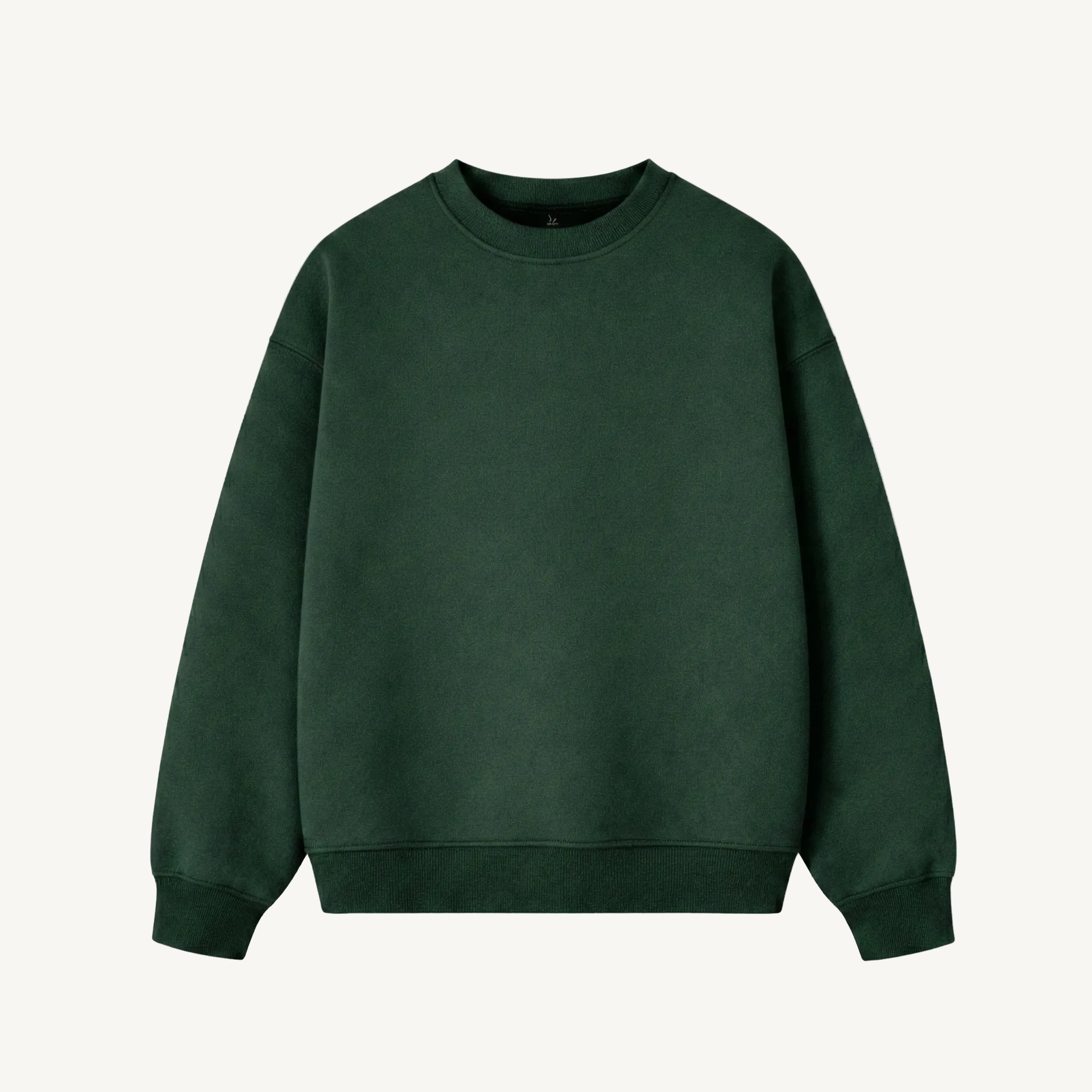 Crewneck Cropped Swearshirt 500GSM Forest Green
